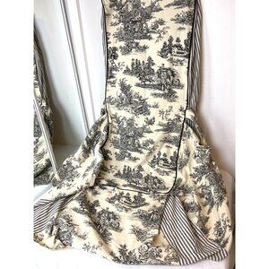 1 Waverly Garden Room Dining Room Chair Cover Wellington Scenic Toile B&W
